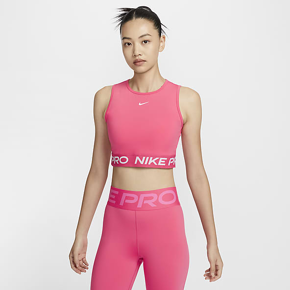 Nike pink gym top online